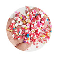 500g/lot Mixed Red Mushroom Star Circles Polymer Hot Clay Slices Sprinkles for Nail Art Crafts Making Slime Confetti Charms