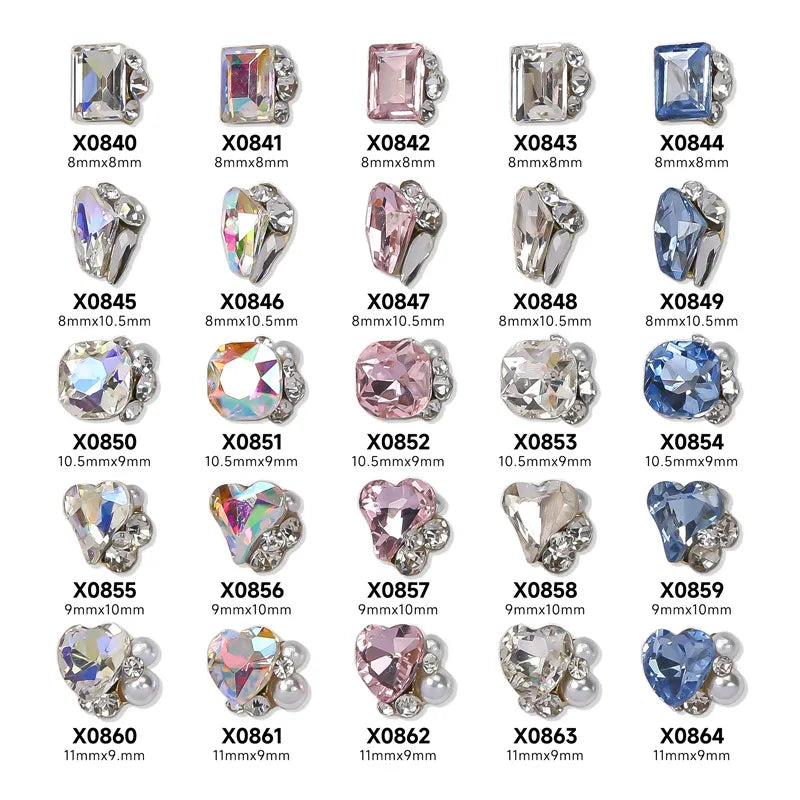 K9 Glass Rhinestones DIY Accessories  Pointback Pearl Diamond Strass Crystals Nail Rhinestones Stones
