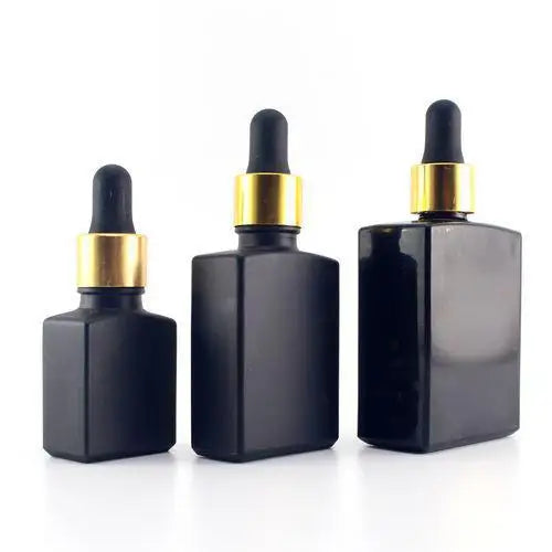 Luxury Beauty Glass Bottle 15ml 30ml 50ml Durable Sustainable Flat-Shoulder Glass Dropper Bottle  for Hair Oils