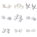 Elephant Animal Shape Earring Unicorn Ladies Cute Animal Earrings Women Studs Jewelry Deer Stainless Steel Stud Earrings PVD MegaBDM
