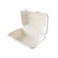 Eco-friendly Biodegradable 9x6  Inch Europe Type Bagasse Takeaway Box for Food Packaging Biodegradable  Food Packaging