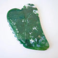 Huiying Wholesale Green Crystal Moss Agate Jagged square Shape Guasha Board for Healthy Body