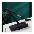 Premium Aluminum Alloy Hydraulic Buffer 90 Degree Hold Open Automatic Door Closer 80-110KGS Fireproof Door Closer for Hotels
