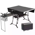 5-8 Person Outdoor Camping Kitchen Stand Foldable Picnic Table Folding Mesa De Camping Table With Cup Holder and Cookware Set