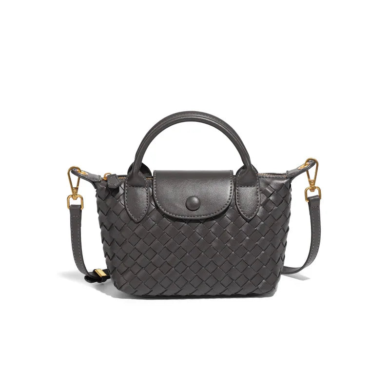 New Woven Bag Fashion Popular Dumpling Bag Handbag Large Capacity Tote Shoulder Bag