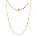18K Gold Plated Stainless Steel Jewelry Natural Pearl Oval Chain FaceMask Necklace Glasses Accessories Necklace P213219