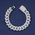 Tarnish Resistant Moissanite Cuban Link Chain 6mm-20mm 925 Sterling Silver Moissanite Cuban Necklace Iced Out Chains for Men