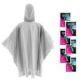 Custom Logo Emergency Raincoat Transparent Disposable Raincoat Plastic Waterproof Disposable PLA Biodegradable Rain Poncho