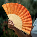 Custom Logo Engraved Solid Wood Carved Folk Art Hand Fan-Factory Price Promotional Souvenir for Business Gifts & Holidays