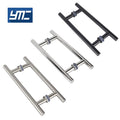 Modern Ladder Type H Design Solid Thickened Stainless Steel Matt Black 12inch Glass Door Sliding Pull Handles Easy Installation