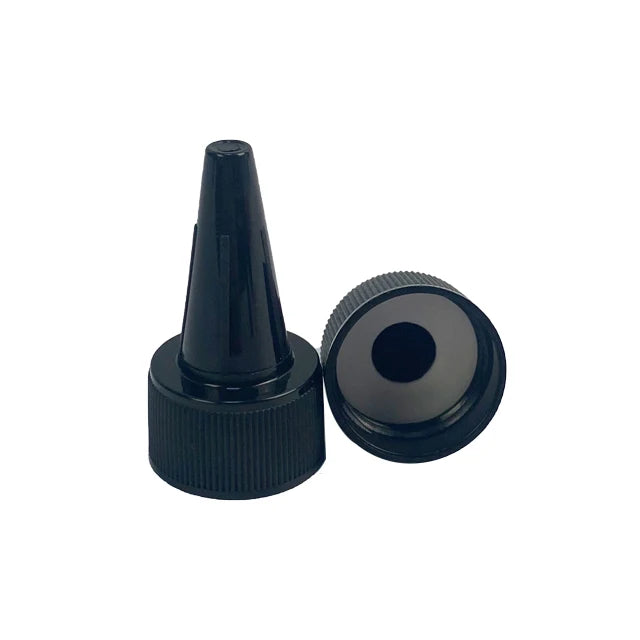 Plastic  Kitchen Oil Bottles 24 Long Nozzle Plastic Twist Top Screw Cap Black Play Slime Kits Glue for Cosmetic Hair Use