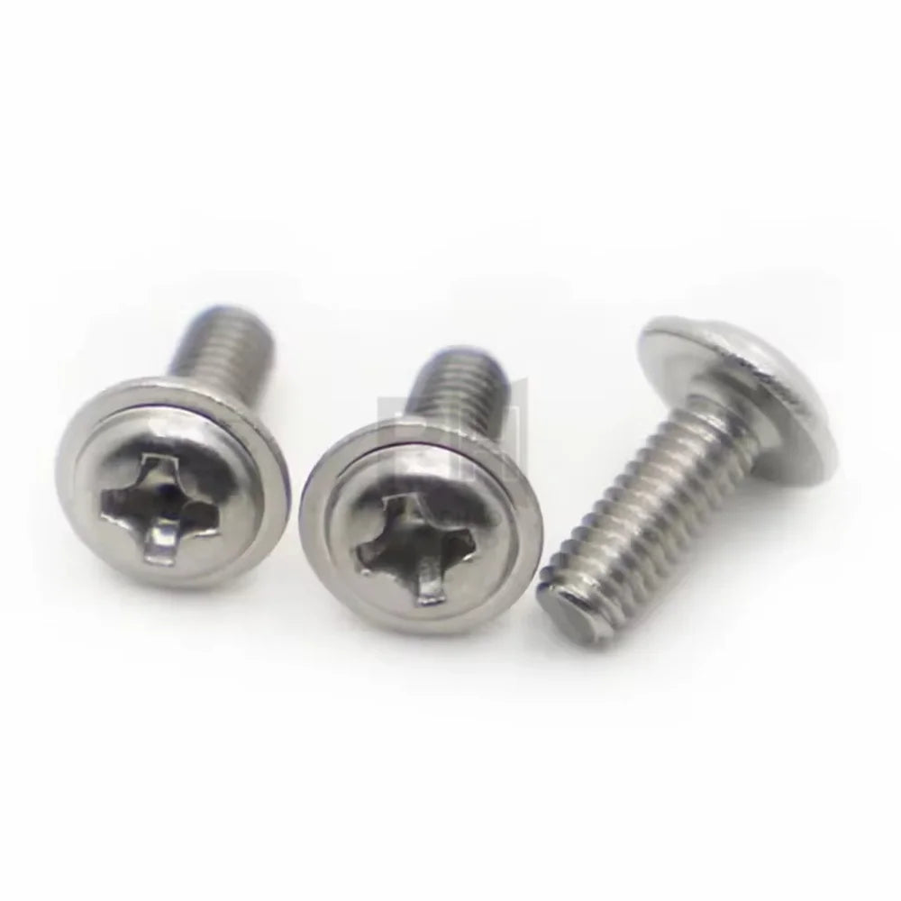 M2 M2.5 M3 M4 M5  DIN967 Nickel Plating Cross Recessed Pan Head Screws with Collar for Computer Floppy DVD ROM Motherboard