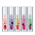 Organic Vegan Dry Flower Lip Oil Private Label Fruity Color-changing Hydrating Tinted Gloss Balm Makeup Moisturising Lip Oil