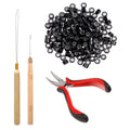 Hair Extension Tool Kit Hair Extension Remove Pliers Pulling Hook Micro Silicone Rings Bead Device Tool Kits