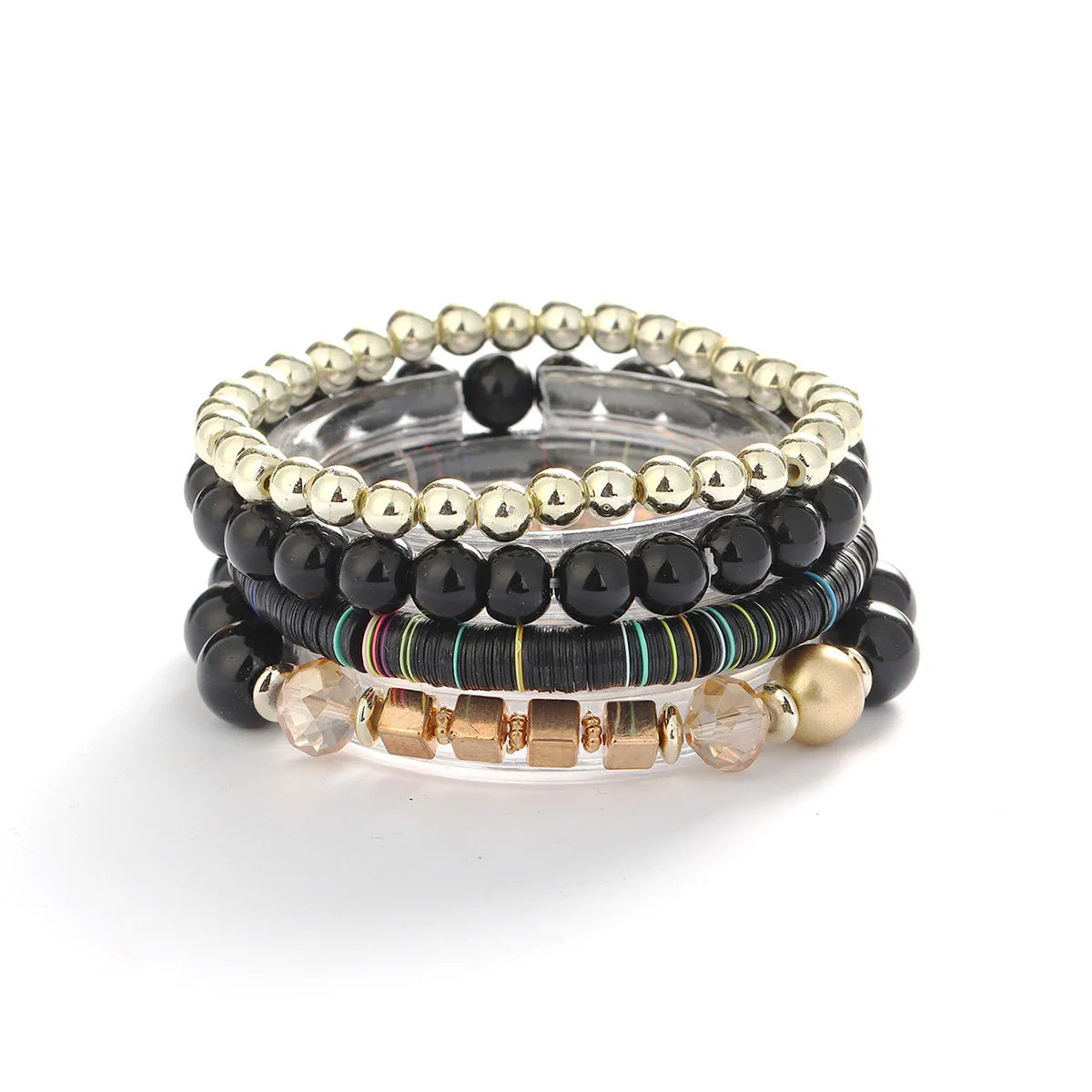 Bohemian Trendy Clay Bead Ensemble De Bracelet Simple  Glass Beaded Charm Bracelets for Men