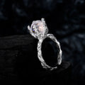 ICEBELA Fashion Jewelry 925 Sterling Silver Korean Version of the Niche Design Color Crystal Female Opening Shaped Thin Ring