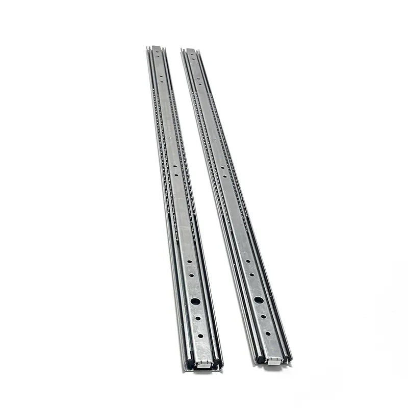 CS1653PT Heavy Duty Three Stage Full Extension Drawer Sliding Ball Bearing Side Mounted Industrial Track Load 100kg