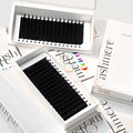Abonnie Mink Individual Matte Black Lash Trays Mega Volume Silk Lash Extensions Supplies Cashmere Handmade Eyelash Extensions