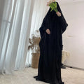 Yiwu Yuxi Wholesale Solid Color Robe Dress Factory Custom Muslim Abaya Women Clothing