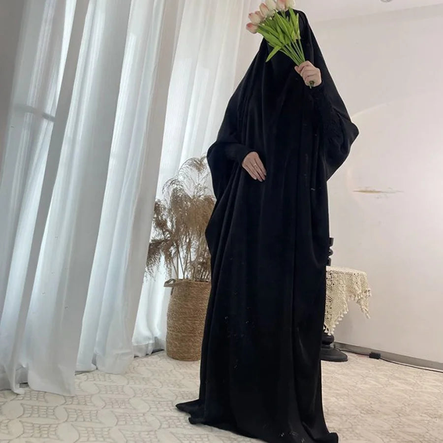 Yiwu Yuxi Wholesale Solid Color Robe Dress Factory Custom Muslim Abaya Women Clothing