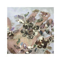 Factory Wholesale Bead Embroidery Fabrics Customized Design Sequin Fabrics for Dress Wedding Cloths