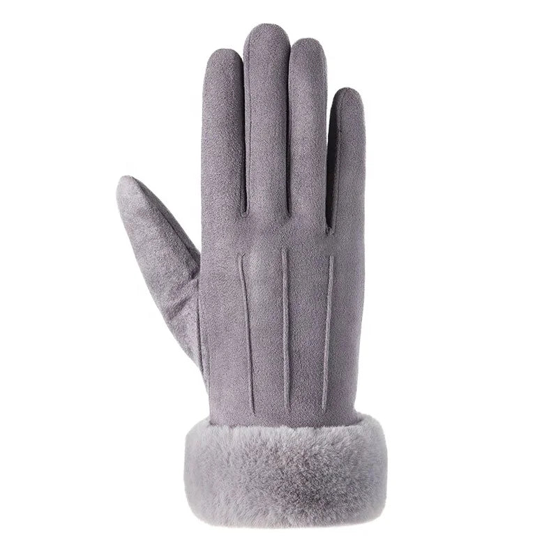 Women's Touch Screen Texting Phone Windproof Gloves Winter Fleece Lined Thick Warm Gloves