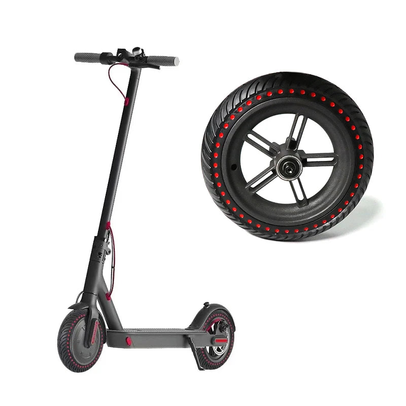 New Image Solid Tire for M365 1S Pro Electric Scooter 8 1/2x2 Rear Wheel+Solid Tire Durable Red Dot Accessory for Kick Scooters