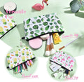 Women's Water-Resistant Palm Leaves Cosmetic Bag Makeup Organizer for Beauty Vanity Toiletry Pouch Girls' Essential Travel