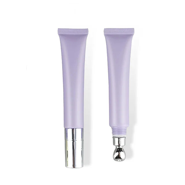 Stock Purple Skincare Cosmetic Packaging 20ml 20g PE Soft Squeezed Eye Cream Plastic Gel Bottles