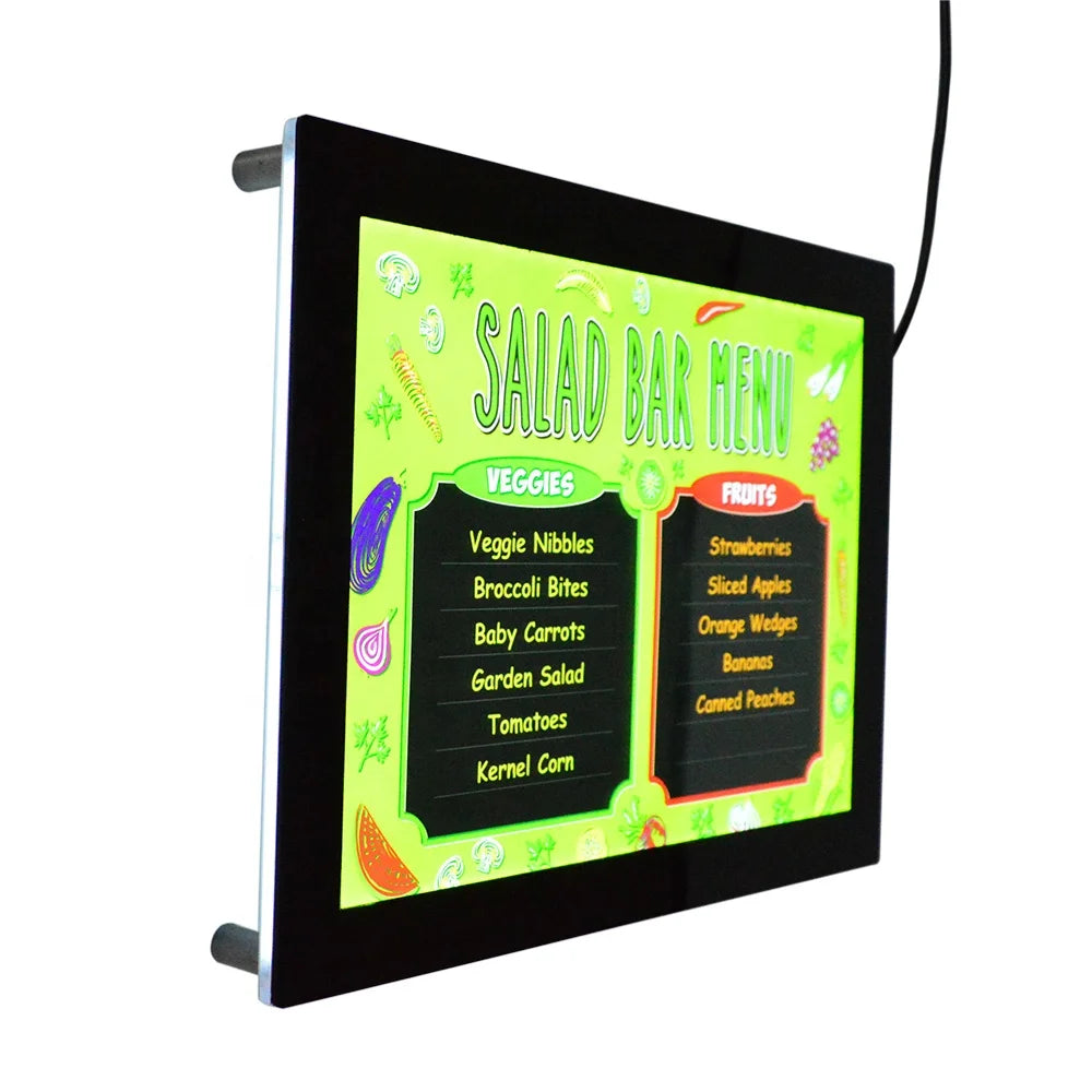 Litsign LS W1 Magnetic Wall Signs Acrylic Stand Screen Illuminated Light Box Panel Board Led Backlit Display Digital Menu MegaBDM