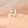 Wholesale Fashion High Quality Jewelry 925 Sterling Silver Sunflower Shape Gold Plated Hoop Earring Jewelry for Women