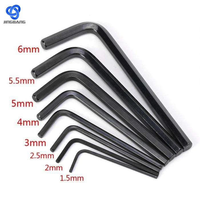 Hexagon Din911 Allen Wrench Hex Key HS Factory Supply 2mm Flat Head t Handle Headless No Head Set Screw Wrench Allen Keys