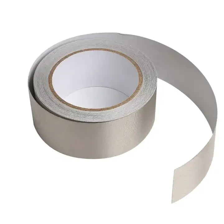 Silver Gray Plain Weave Single Sided Woven Conductive Cloth Tape With Radiation Shielding Tape