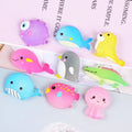 Resin Ocean Animal Fish Flat Back Resin Charms Cabochon for Slime Filler Kid DIY Mobile Phone Hairclip Keychain Decor Craft