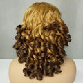 Natural Raw Hair Super Double Drawn Hair Wigs Bouncy 14Inch SDD Bouncy Curls Hair 13X4 Frontal Lace Luxury Wig With Wholesale