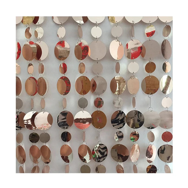 Wedding Party Round Sequin Curtain Circle Garland for Indoor Ceiling Decoration