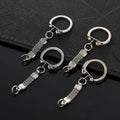 Hot Sales Metal Irregular Buckle with Belt Key Ring Keychains Lightweight 21.8mm*63.5mm Keychains for Key Accessories