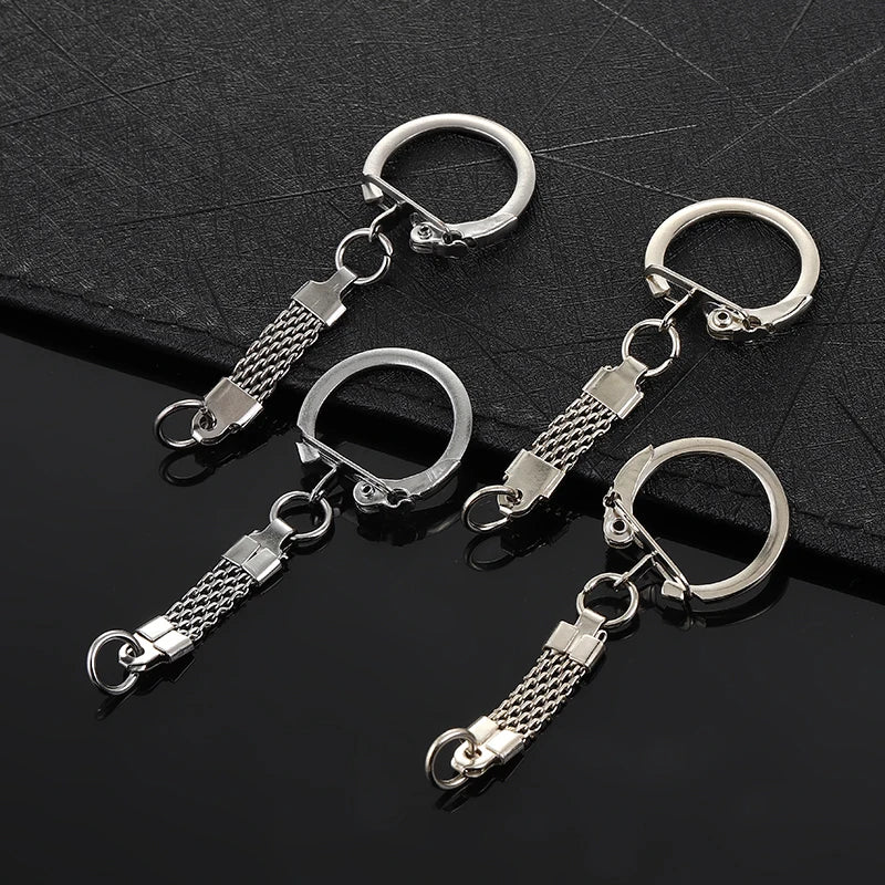 Hot Sales Metal Irregular Buckle with Belt Key Ring Keychains Lightweight 21.8mm*63.5mm Keychains for Key Accessories