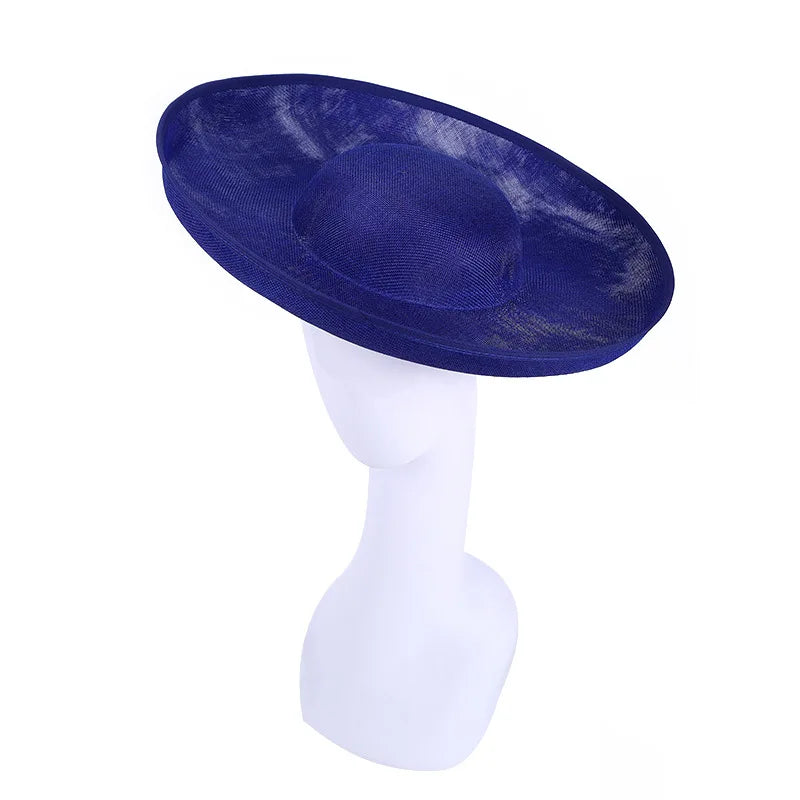Women Sinamay Flax Base Big Wide Brim Fascinator Bridal Hat Jockey Club Church Hat DIY  Millinery Hat Base 10 Colors