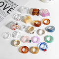 Customised Cheap Jewelry New Design Acrylic Resin Rings Women Retro Chunky Acrylic Rings