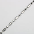Stainless Steel Long and Short Between Bead Chain Wave Round Necklace 1.2mm/1.5mm Width Diy Curtain Pull Bag 2022 Spring