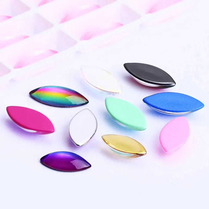 New Product Horse Eye Smooth Flat Back Crystal Glass Rhinestones for Nail Arts