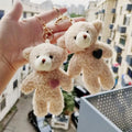 Cute Soft Mini Toy Plush Teddy Bear Keychain Small Valentines Teddy Bear Stuffed Animal Toys Wholesale Plush Doll Toys Keychain