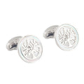 Wholesale Tree Shape Mother Pearl Shell Elegant Cufflinks Custom Mens Suit Shirt Fashion Accessory Wedding Tuxedo Trendy Gift