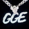 Custom 3.5 Inches Vvs Moissanite Nane Letter Pendant Hip Hop Style Iced Out Round Cut Diamond 925 Silver Initial Chain Pendant