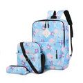 Three-piece Schoolbag Female Junior High School Fresh and Cute Girl Heart Three to Five or Six Large Capacity Backpack