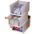 Assemble Foldable Clothes Storage Drawer Box Cabinet Wardrobe Storage Layered Partition Drawer Plastic Shelf