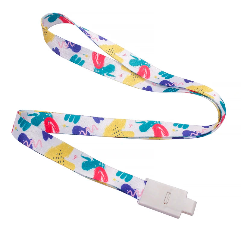 Wholesale Personalized Blank Polyester Badge Neck Straps Blank Key Sublimation Printing Custom Lanyard With Plastic Buckle