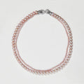Signature Fine 925 Sterling Silver Double Purple Pearl Choker Necklace Ready to Ship Elegant Jewelry Custom