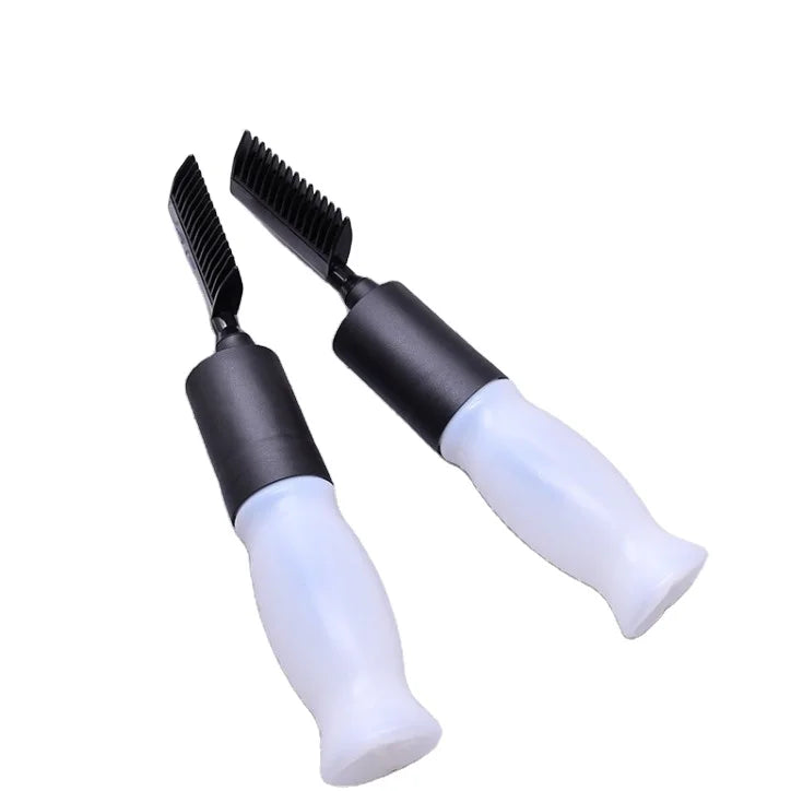 PET bottle with comb special plastic bottle for hair solution dyeing and barbershop shampoo oil bottles
